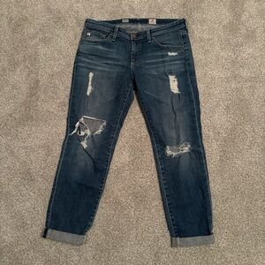 AG Adriano Goldschmied Dark Blue Boyfriend Jeans
